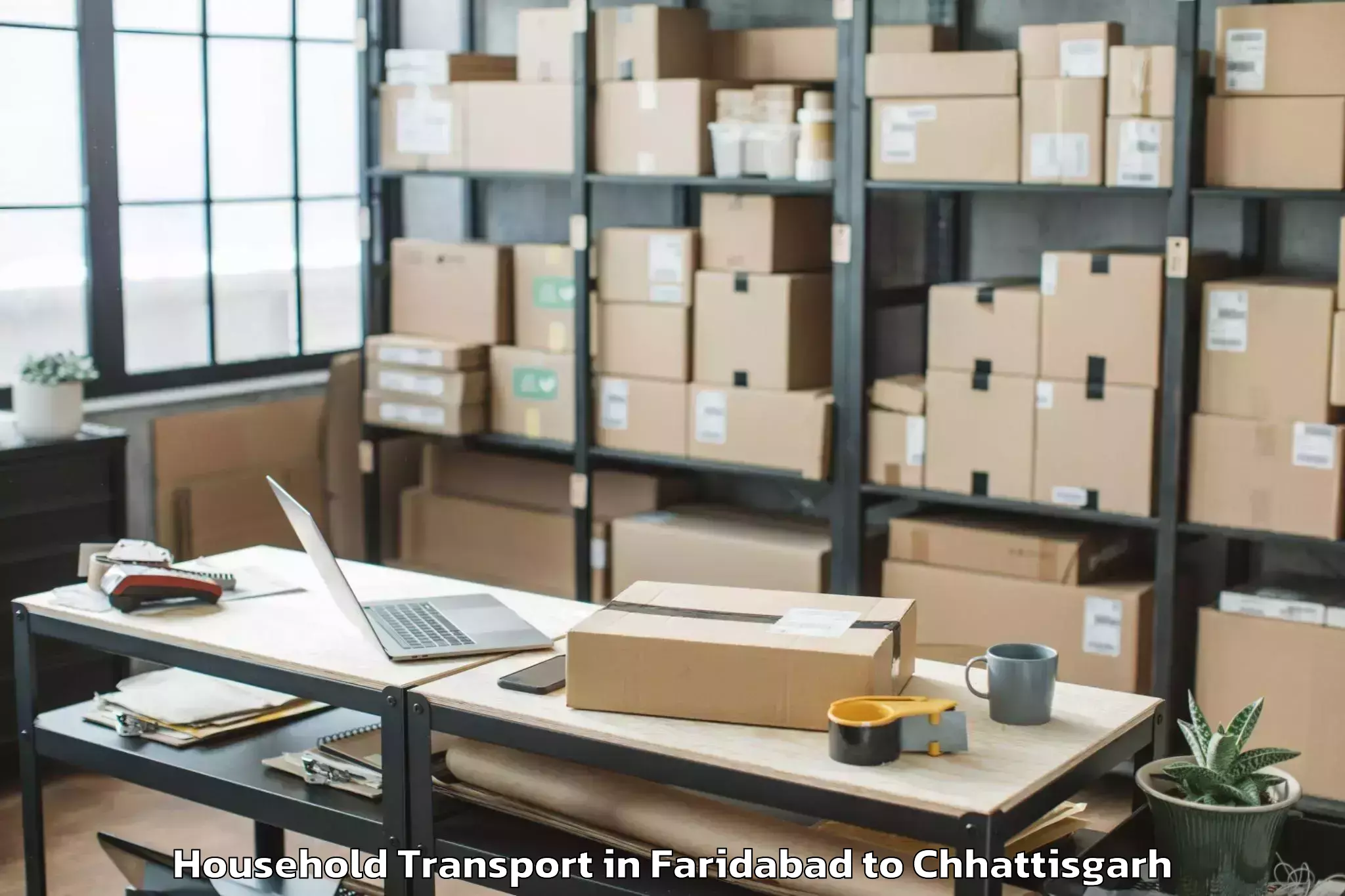 Reliable Faridabad to Mainpat Household Transport